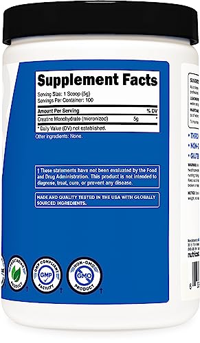 Nutricost Creatine Monohydrate Micronized Powder (100 servings)