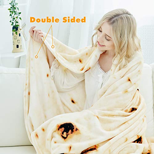 Burritos Tortilla Throw Blanket