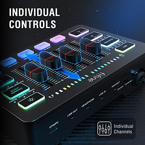 Gaming Audio Mixer, Streaming RGB PC Mixer