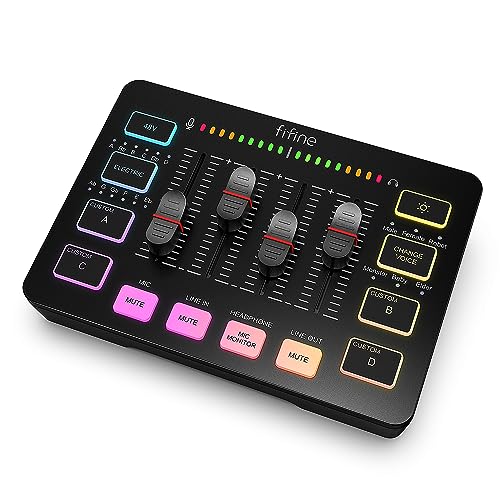 Gaming Audio Mixer, Streaming RGB PC Mixer