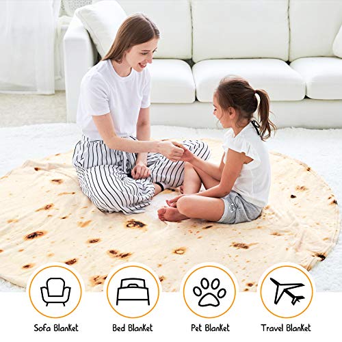 Burritos Tortilla Throw Blanket