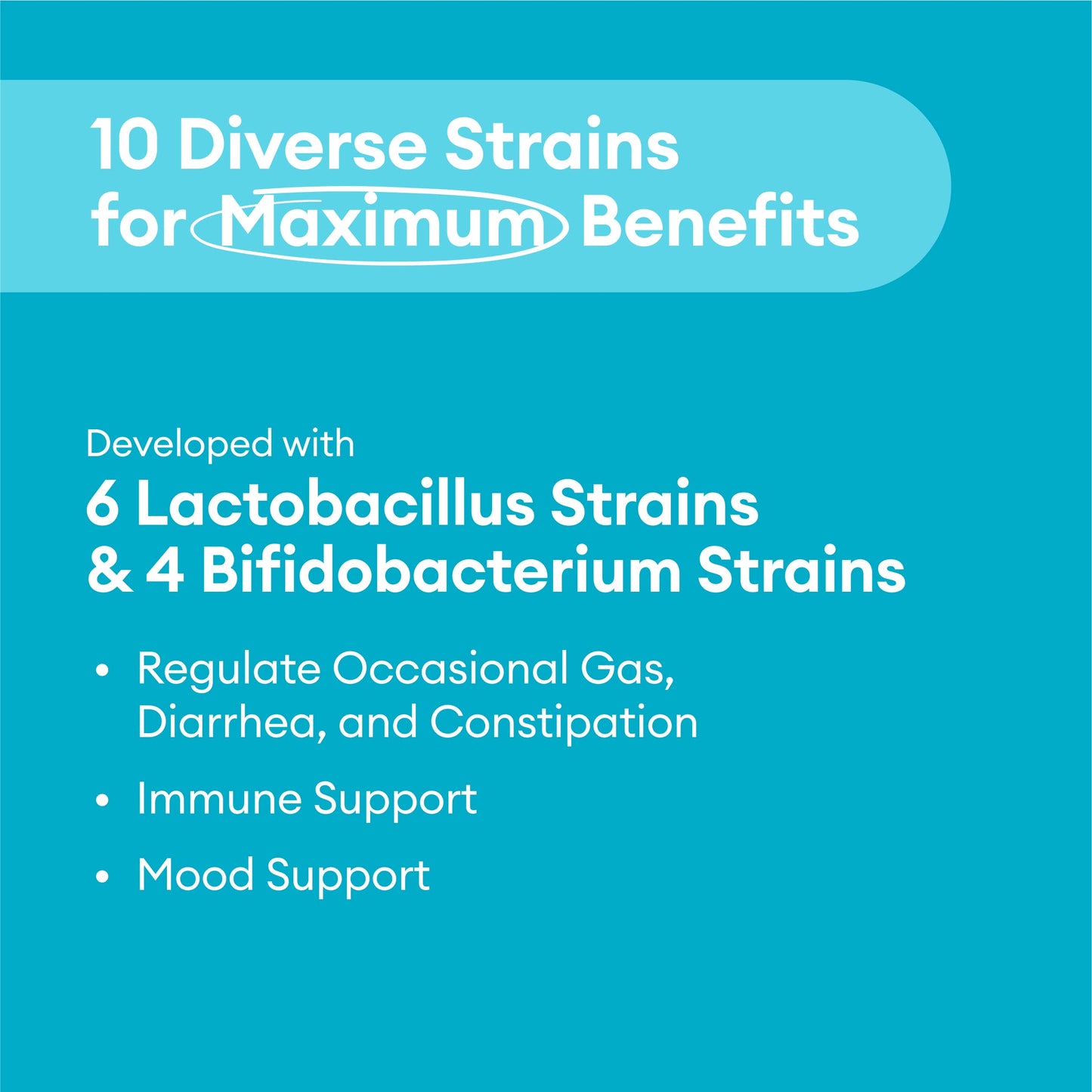 Probiotics 60 Billion CFU - 10 Strains + Organic Prebiotics - Digestive & Gut Health - Supports Occasional Constipation, Diarrhea, Gas & Bloating - For Women & Men - 30ct